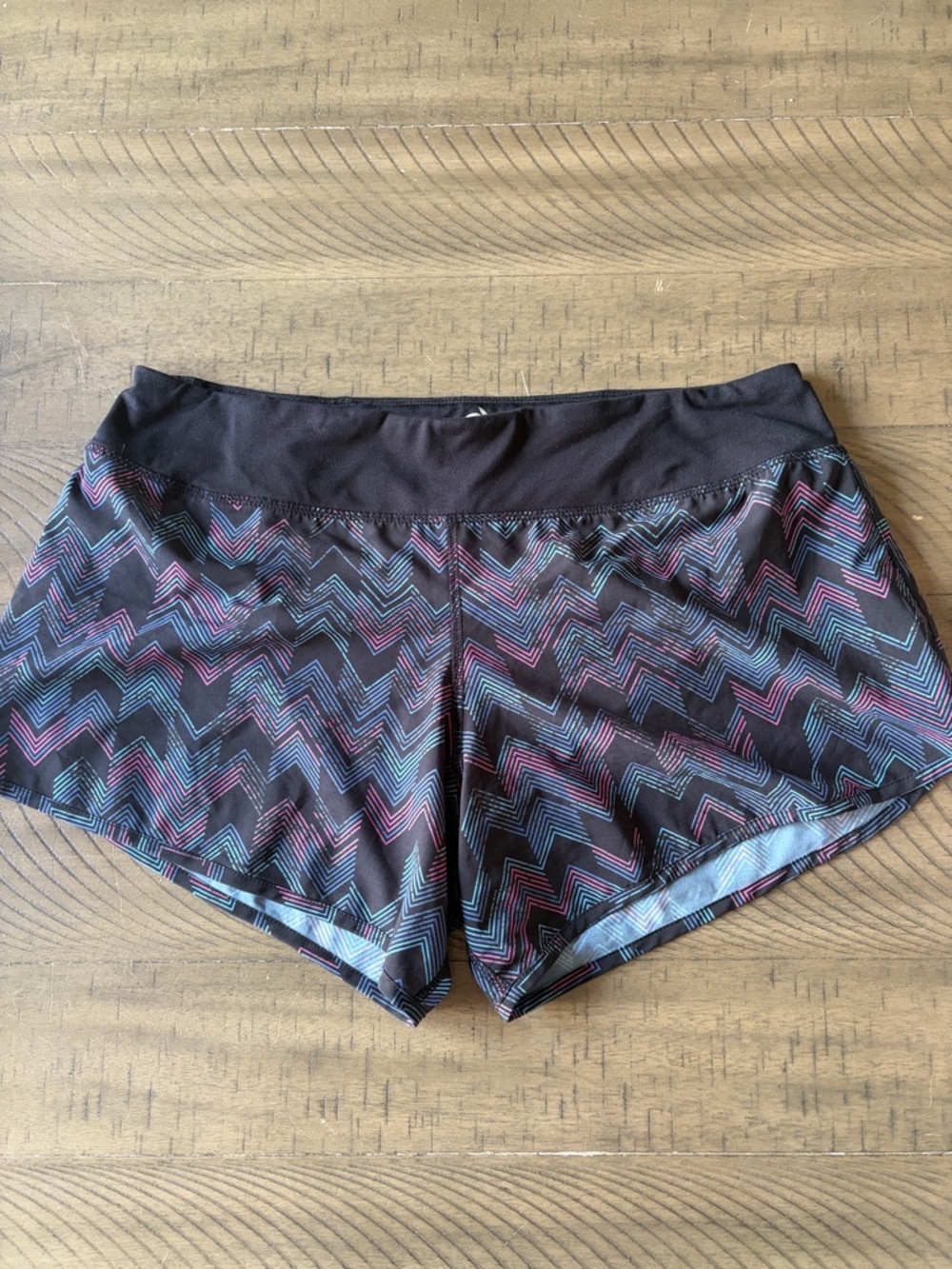 Rabbit Women’s Running Shorts with Blue and Pink Chevron